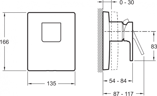  Jacob Delafon Strayt E98632-CP  
