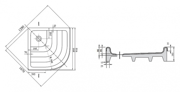 ������ ��� ���� Ravak Ronda-90 EX