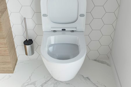 Комплект Унитаз подвесной STWORKI Merlingen MWH55 + Инсталляция VitrA 800-2015 с кнопкой смыва, хром Комплект Унитаз подвесной STWORKI Merlingen MWH55 + Инсталляция VitrA 800-2015 с кнопкой смыва, хром