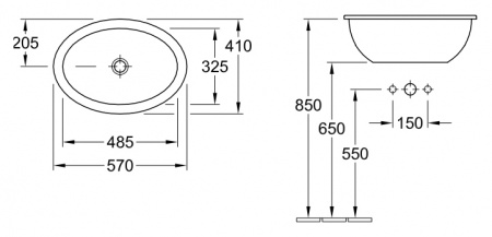 Раковина Villeroy & Boch Loop & friends 6155 20 01 alpin Раковина Villeroy & Boch Loop & friends 6155 20 01 alpin