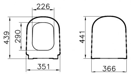 Крышка-сиденье VitrA D-Light 104-003-009 Крышка-сиденье VitrA D-Light 104-003-009