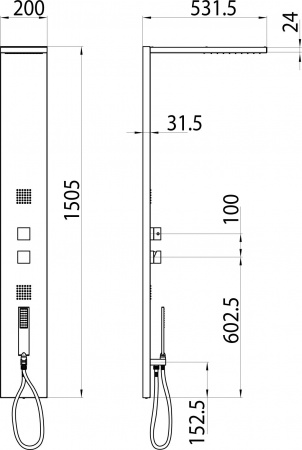 ������� ������ Bossini Manhattan Panel 4 Monocomando L00891 ����