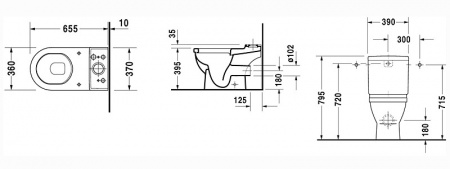 Унитаз-компакт Duravit Starck 3 0126090000 Унитаз-компакт Duravit Starck 3 0126090000
