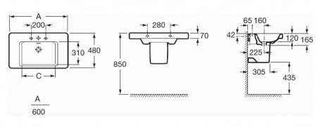Раковина Roca Khroma 327652000 (60 см) Раковина Roca Khroma 327652000 (60 см)