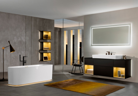 Акриловая ванна Villeroy & Boch Finion UBQ177FIN7N200V1RW 170x70, кольцо Design шампань с подсветкой Акриловая ванна Villeroy & Boch Finion UBQ177FIN7N200V1RW 170x70, кольцо Design шампань с подсветкой