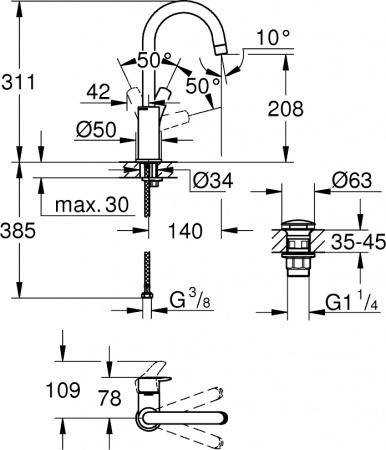  Grohe Eurosmart 23970003  