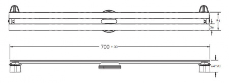 Душевой лоток Berges Wasserhaus Super Slim 70 глянцевый хром, вертикальный. Нержавеющая сталь Душевой лоток Berges Wasserhaus Super Slim 70 глянцевый хром, вертикальный. Нержавеющая сталь
