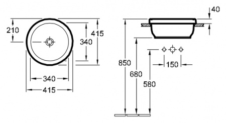  Villeroy & Boch Architectura 4165 40 01 alpin
