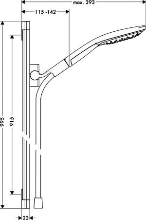 ������� �������� Hansgrohe Raindance Select S 150 26626000 Unica'S