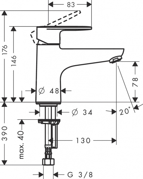  Hansgrohe Vernis Blend 71443000   