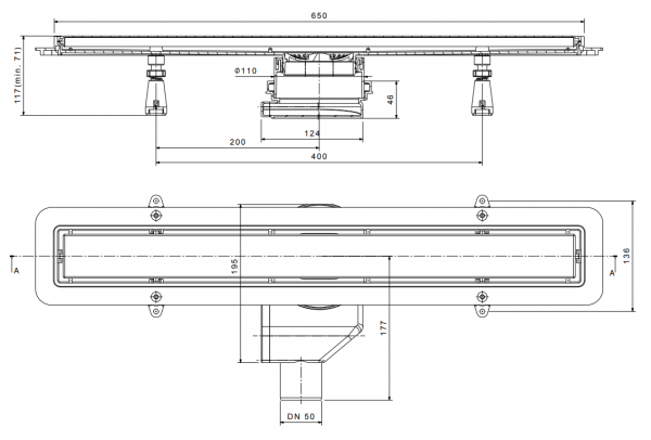   Pestan Confluo Premium Gold Black Glass Line 650