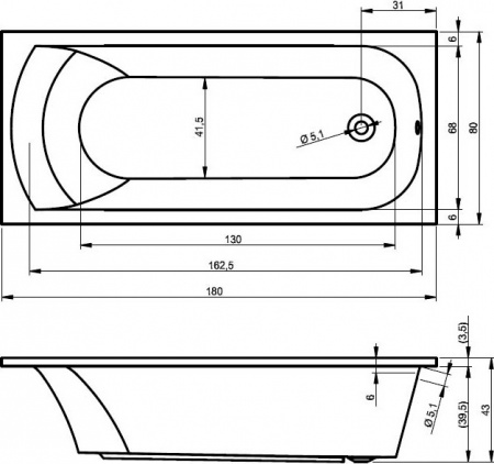 ��������� ����� Riho Miami 180x80