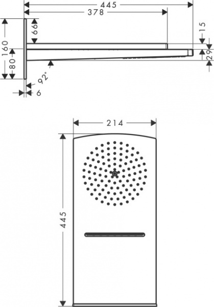   Hansgrohe Raindance Rainfall 180 AIR 2jet 28433000