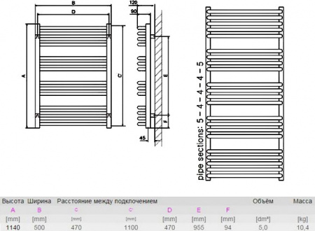   Terma Alex ALEX + Reg 2 50x114 ,  