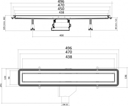 ������� ����� Pestan Confluo Premium Gold Black Glass Line 450 ������ ������/������������ �����