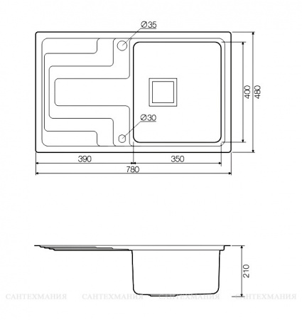   Omoikiri Mizu 78-1-R  