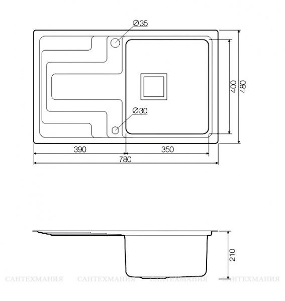   Omoikiri Mizu 78-1-R  