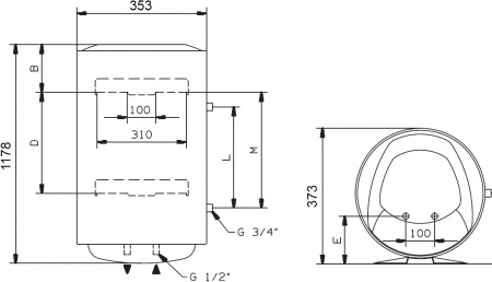 ��������������� Ariston BLU1 ECO ABS POWER SLIM 80 V