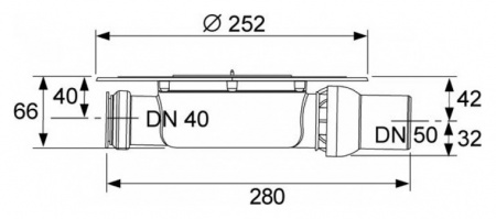 Трап для душа под плитку Tece TECEdrainpoint S горизонтальный низкий DN 50 DN 40 шарнир (360 14 00) без рамки Трап для душа под плитку Tece TECEdrainpoint S горизонтальный низкий DN 50 DN 40 шарнир (360 14 00) без рамки
