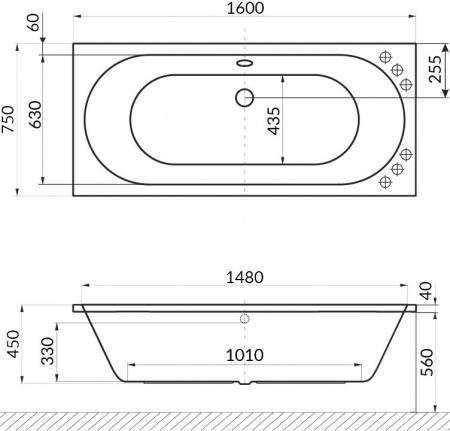   Excellent Oceana WAEX.OCE16.LINE 160x75