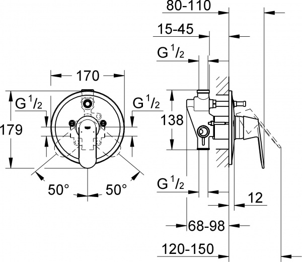  Grohe Eurosmart Cosmopolitan 32879000   