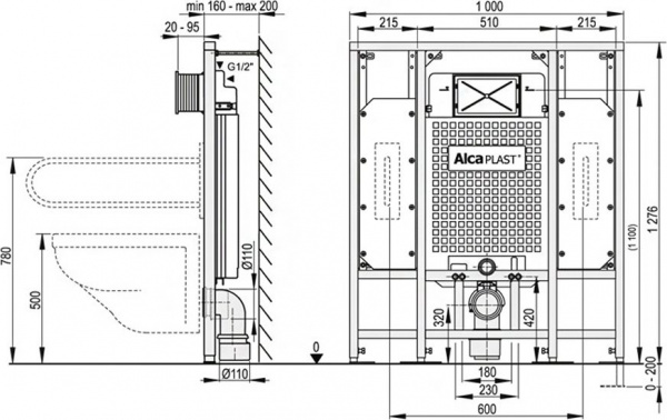     AlcaPlast Sadromodul A101/1300H