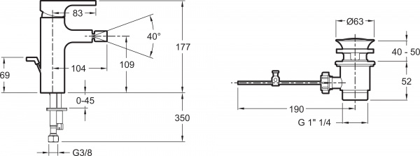  Jacob Delafon Strayt E98338-CP  