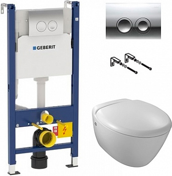 ��������  ������� ����������� ��� �������� Geberit Duofix Delta 458.124.21.1 3 � 1 � ������� ����� + ������ ��������� Jacob Delafon Presquile E4440