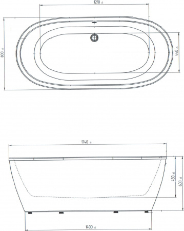 Акриловая ванна Aima Design Tondo У61330 170x80 Акриловая ванна Aima Design Tondo У61330 170x80