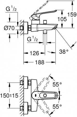  Grohe Eurosmart 25241003    