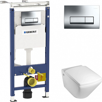 ��������  ������ ��������� Jacob Delafon Escale E1306 + ������� ����������� ��� �������� Geberit Duofix ���������� 458.125.21.1 4 � 1 � ������� �����