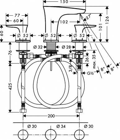  Hansgrohe PuraVida 15073000  