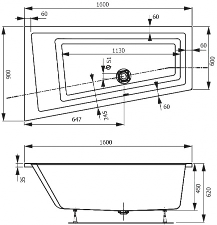  Vagnerplast Cavallo offset 160x90 L