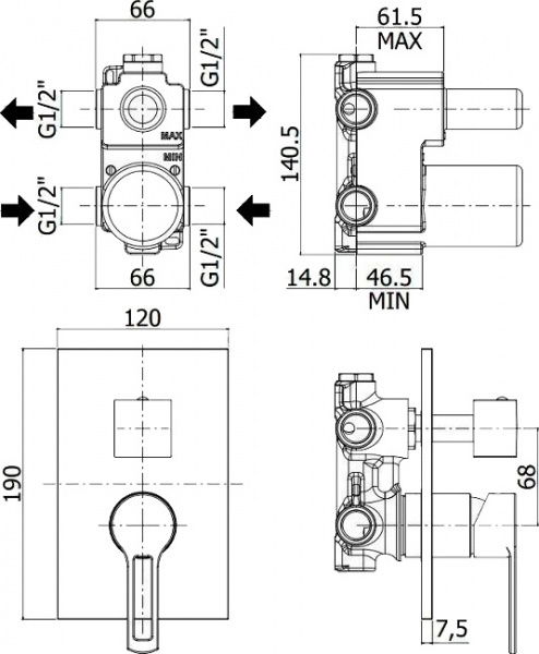  Paffoni Ringo RIN018CR/M   ,    