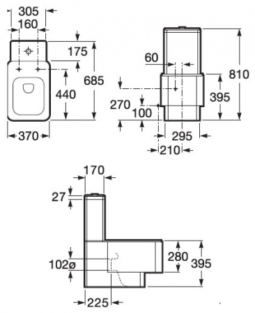 Бачок для унитаза Roca Element 341570000 Бачок для унитаза Roca Element 341570000