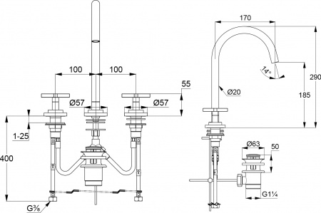  Kludi Nova Fonte Classic 201430520  
