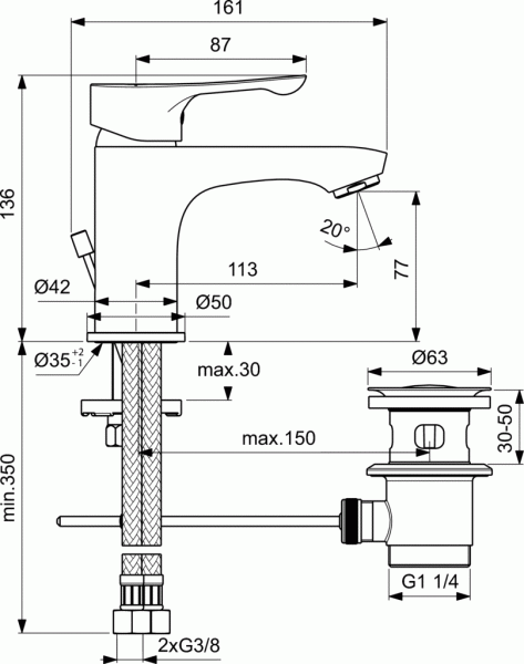  Ideal Standard Dot 2.0 BC320AA  