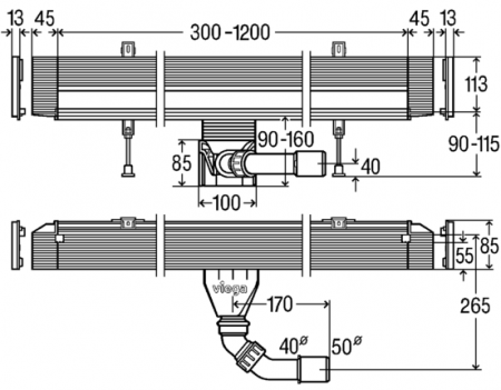   Viega Advantix Vario wall drain 736552 ( ).   90  160 .    -   (4967.10)