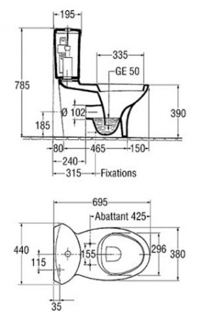    Jacob Delafon Presquile E1425