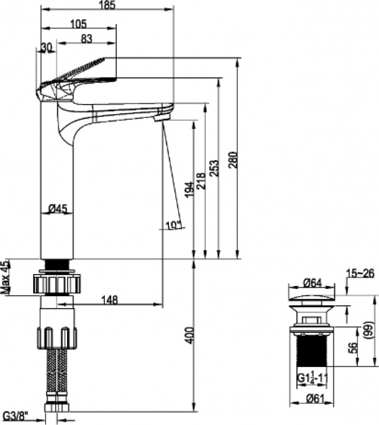  Villeroy & Boch O.novo Start TVW10510511061  