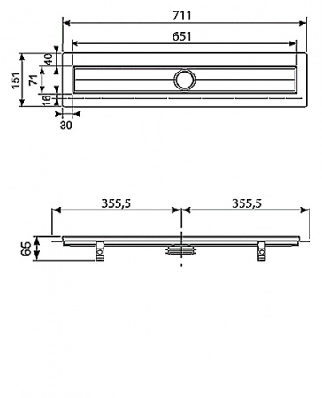   Tece TECEdrainline 100  601000