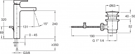 ��������� Jacob Delafon Strayt E37329-CP ��� ��������