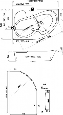   Ravak Rosa I 150x105 R  