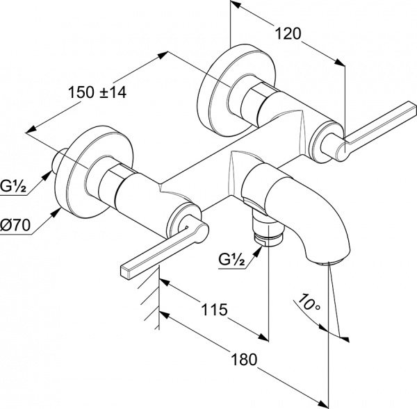  Kludi Nova Fonte Puristic 205400515    