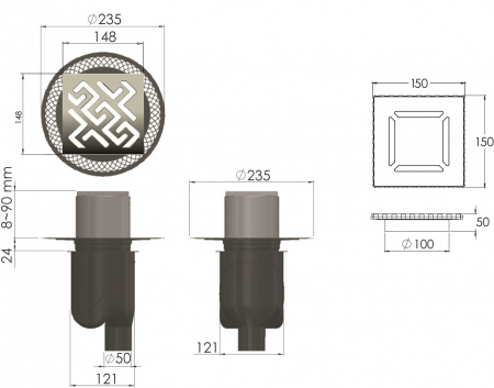 ������� ���� Berges Wasserhaus Platz Antik 090061 15x15 ��