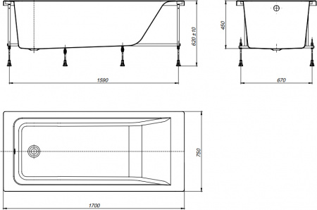 ��������� ����� Roca Easy 170x75