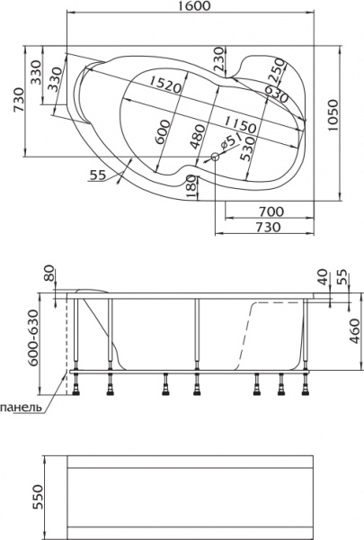   Marka One Aura 160x105 L