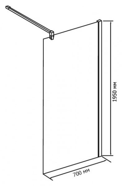 ������� ����������� RGW Walk In WA-01 1000x1950 ������� ����, ������ ������