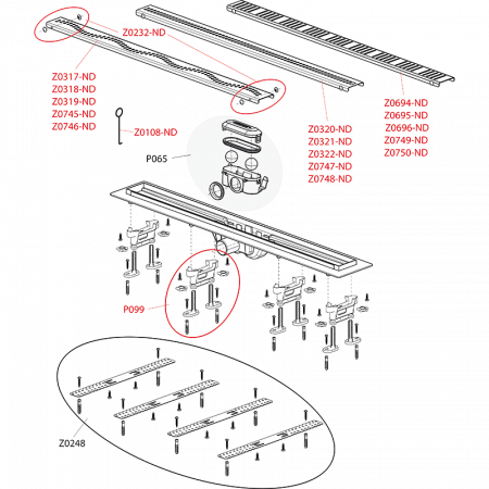 Душевой лоток AlcaPlast APZ10-Simple 550 с решеткой и опорами Душевой лоток AlcaPlast APZ10-Simple 550 с решеткой и опорами