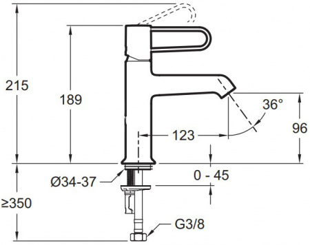  Jacob Delafon Odeon Rive Gauche E21029-00-00  